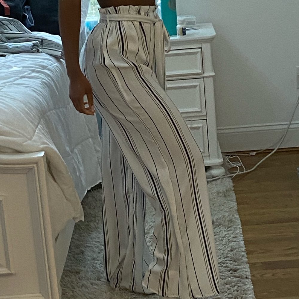 striped palazzo pants